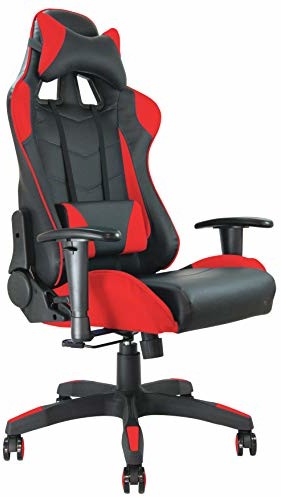 Waytex Krzesło biurowe, siedzisko kubełkowe Racing (czarne i czerwone)