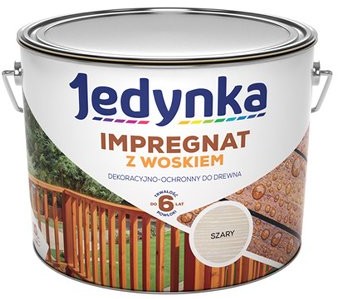 Jedynka Impregnat do drewna z woskiem szary 10 l