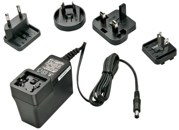 Lindy 73806 Przejściówka zasilania PSU 5,5/2,1mm wyposażona w międzynarodowe wtyki 12V 3A LY-73806
