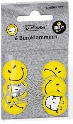 Herlitz  Spinacze SmileyWorld Fancy 6szt