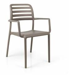 D2.Design Krzesło Costa z podłokietnikami brązowe jasne 96689