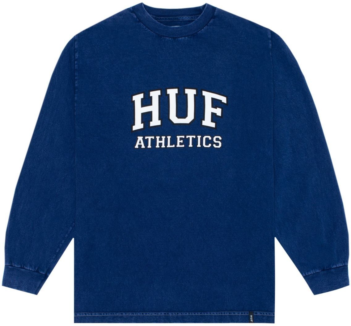 HUF t-shirt HUF DRAFT ACID WASH LS TEE Insignia Blue