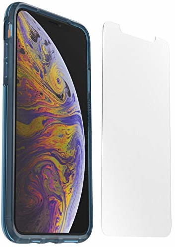 Otterbox Clear Case + Performance Glass, przezroczyste etui ochronne odporne na upadki do iPhone XS Max - niebieskie 78-52433