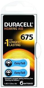 Duracell BATERIA 1.4V DO APARATÓW SŁUCHOWYCH DA675