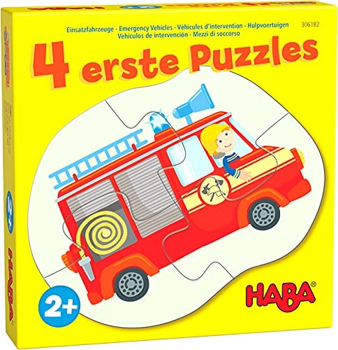 Haba 306182 4 pierwsze puzzle pojazdy użytkowe, puzzle od 2 lat