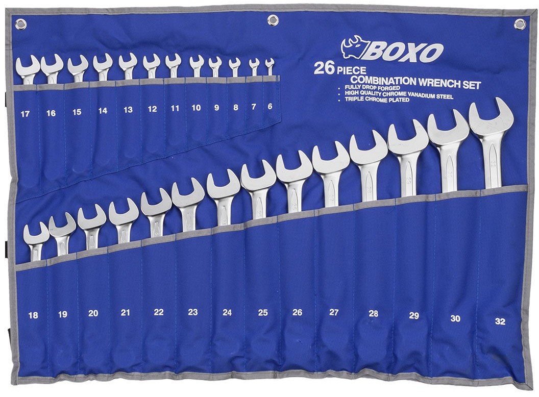 BOXO Klucze Płasko-Oczkowe Boxo 6-32Mm 26Szt (07-00-27)