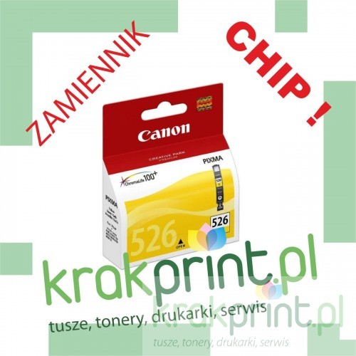 eMPe Tusz Zamiennik z chipem do Canona CLI-526Y CHIP MPC526Y) Yellow MPC526Y
