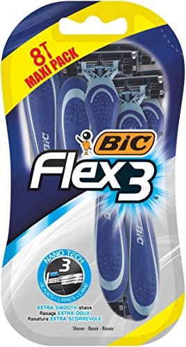 BiC Flex trzy komfort dla mężczyzn golarki, 8 sztuki 939101