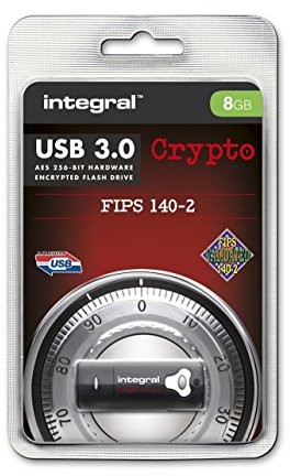 Integral 8 GB Crypto Secure Password Encrypted FIPS 140  2 USB 3.0 Flash Drive. infd8gcry3.0140  2 INFD8GCRY3.0140-2