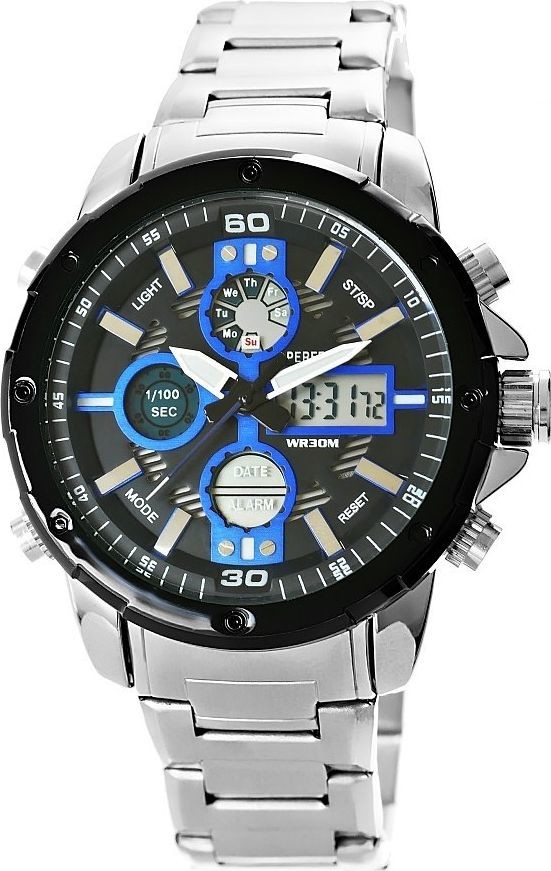 Perfect Zegarek Zegarek Męski A8026B-3 Dual Time Iluminacja i Fluorescencja A8026B-3