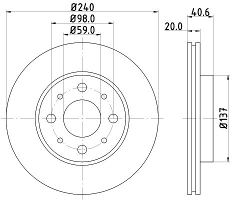 HELLA PAGID Tarcza hamulcowa PAGID 8DD355109-121