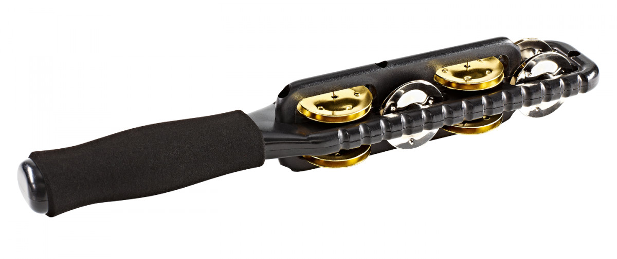 Meinl Percussion meinl Percussion mjs1bk Multi-Jingle Stick ze stali i mosiądzu klamry, czarny MJS1BK