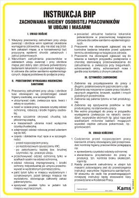 IAG21 Instrukcja BHP zachowania higieny osobistej pracowników w ubojni i masarni