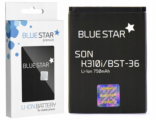 Sony Ericsson K310i K510 Bateria 750MAH Blue Star