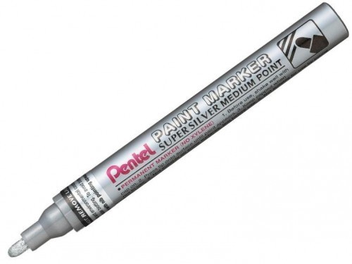 Pentel Marker olejowy zdobniczy MMP10 końcówka 4,5mm kolor srebrny (metalowa obudowa) 8011