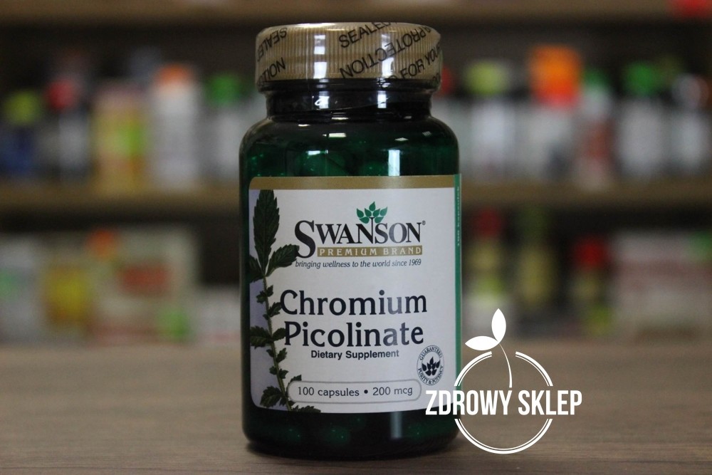 Swanson Chromium Picolinate pikolinian chromu 200mcg 100 kapsułek