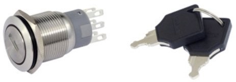 Unbekannt Blanko 207044 przełącznik kluczykowy 2 X schliesser, 2 X 19 MM metalowy otwieracz 207044