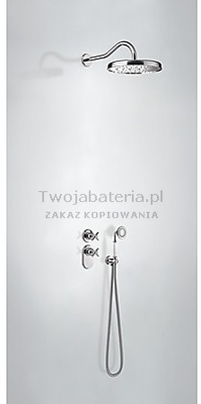 Zdjęcia - Zestaw prysznicowy Tres 24235202 Zestaw natryskowy z baterią termostatyczną podtynkową z regu 