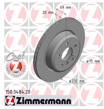 Zimmermann Tarcza hamulcowa 150.3484.20