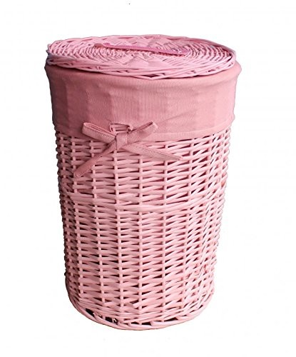 DVier Kosz na pranie wiklina Biały d.39 h.54 cm 31rard-B