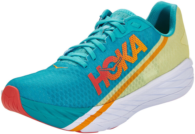 Hoka One One Rocket X Shoes, turkusowy/żółty US W 5 | US M 6 | EU 37 1/3 2022 Buty szosowe 1113532-SBLGR-05/06