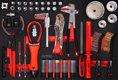 KS Tools 811.0043 PERFORMANCEplus 43-częściowy zestaw narzędzi do konserwacji oleju i opon 811.0043