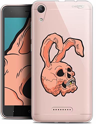 Wiko Caseink Pokrowiec ochronny na 5 cali Lenny 4, ultracienki, motyw: Rabbit Skull CRYSPRNTLENNY4RABBITSKULL