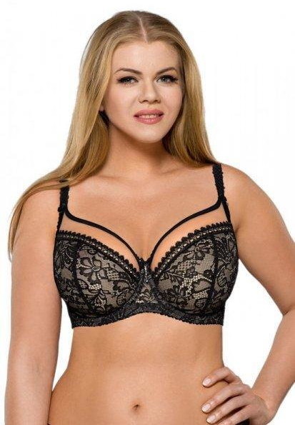Ava Ava 1396 Crystal czarny biustonosz miękki plus size