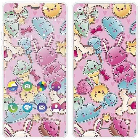 Wiko Royal Sticker Royal tatuaż ścienny RS. 122439 samoprzylepny do Highway Pure mit, motyw Cute Doodles RS.122439
