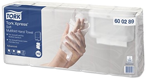 Tork Xpress Multi Fold Tork H2 Multi Fold systemów/składane ręczniki do układania ręczników 2-warstwowe miękki i chłonny, biały 500289