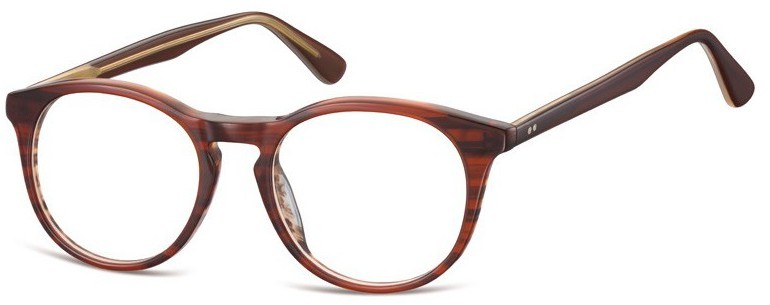 Sunoptic Okrągłe okulary oprawki zerowki korekcyjne AC45F