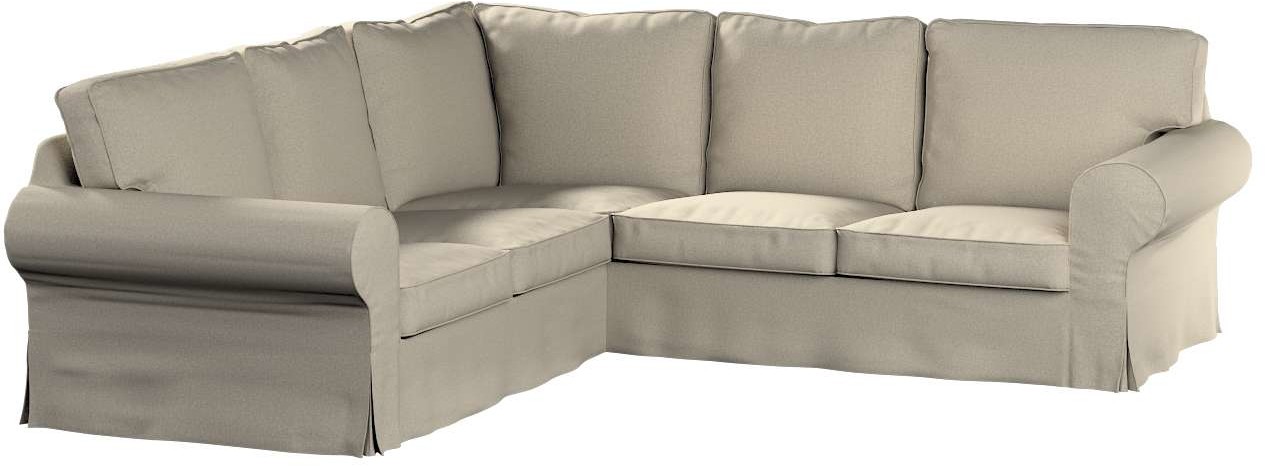 Dekoria pl pl Pokrowiec Ektorp na sofę narożną szaro-beżowy 240/136 x 82 x 73 cm Amsterdam 640-704-52