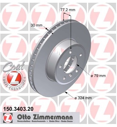 Zimmermann Tarcza hamulcowa 150.3403.20