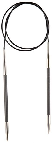 KnitPro okrągłe druty 41195, 80 cm, 8 MM, węgiel/mosiądz, czarny/srebrny, 22 x 11 x 0,5 cm KP41195