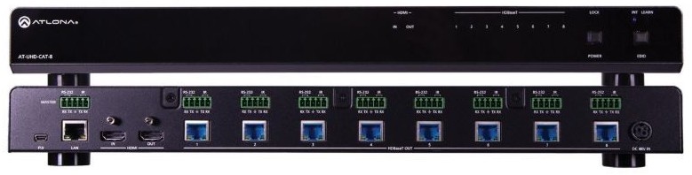 Atlona AT-UHD-CAT-8 Dystrybucyjny wzmacniacz 4K/UHD HDMI do HDBaseT AT-UHD-CAT-8