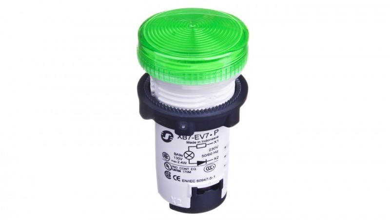 Schneider Electric Lampka sygnalizacyjna 22mm zielona 230V ACDC XB7EV73P XB7EV73P