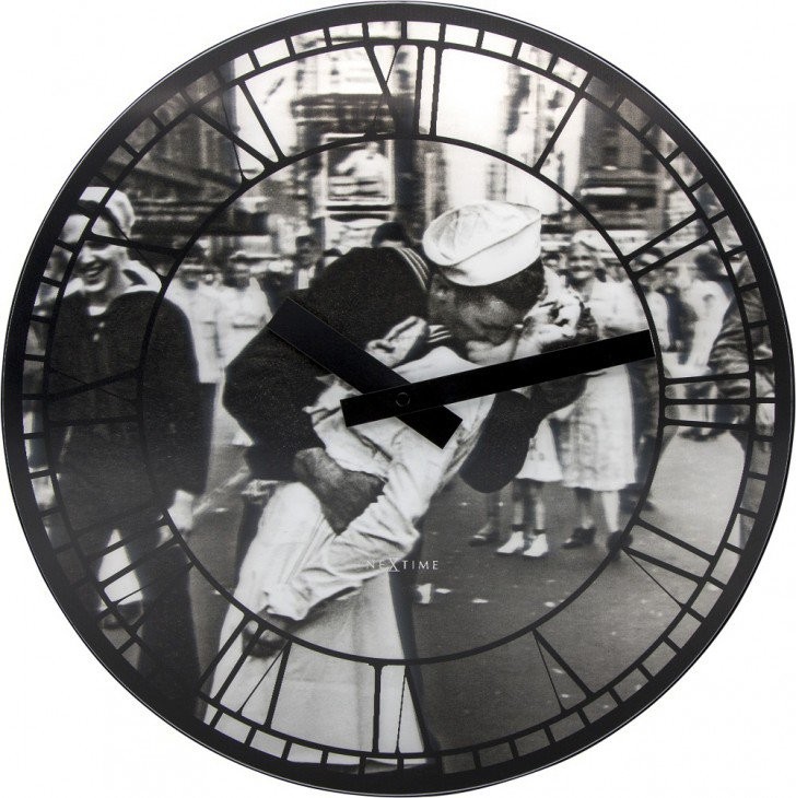 Nextime Zegar ścienny Kiss Me New York 3214