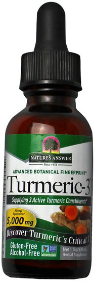 Natures Answer Answer Turmeric-3 ekstrakt z kłącza kurkumy suplement diety 30ml