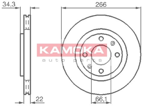 KAMOKA Tarcza hamulcowa 1032280