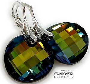 Swarovski UNIKAT piękne kolczyki TABAC TWIST