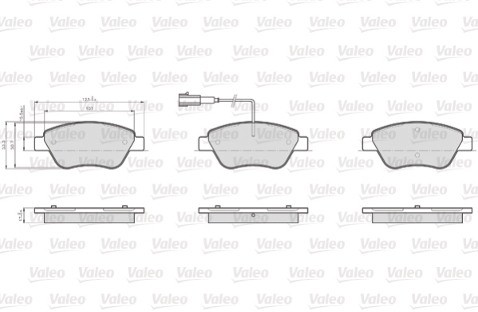 VALEO Zestaw klocków hamulcowych, hamulce tarczowe 872705