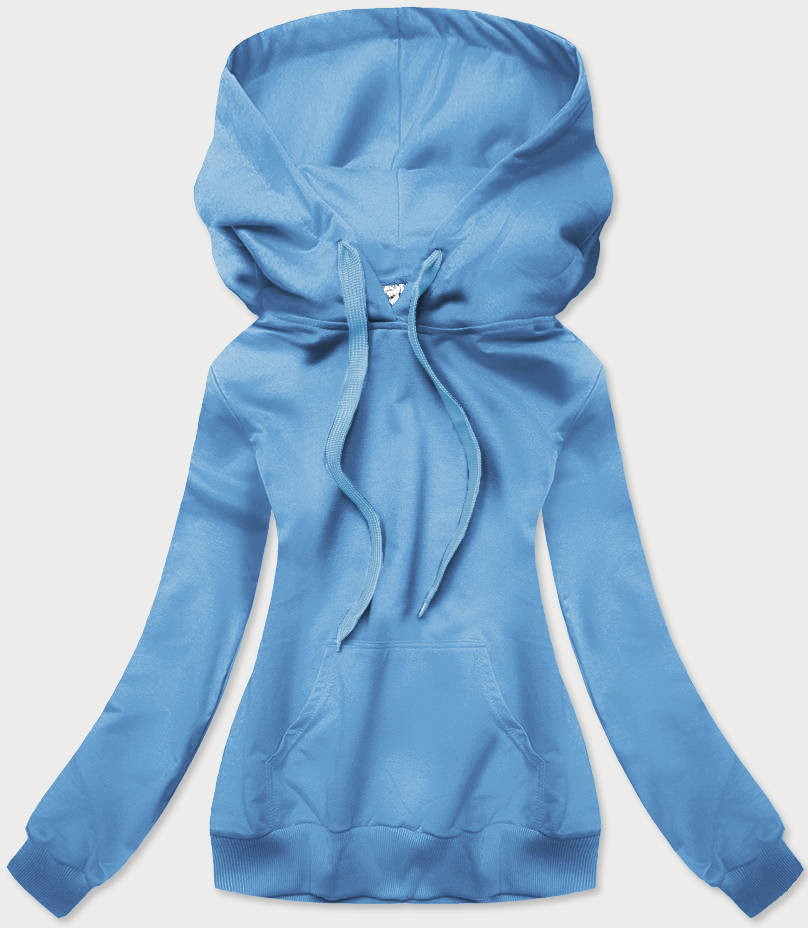 J.STYLE CIENKA DAMSKA BLUZA Z KAPTUREM NIEBIESKA (WB11001-16) - J.STYLE