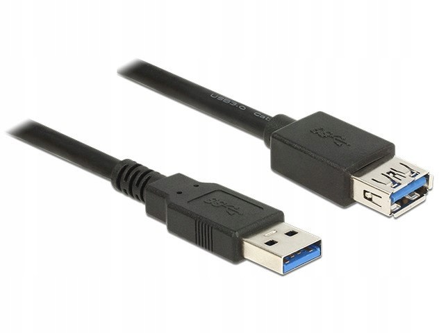 Delock Przedłużacz Usb-a M/f 3.0 0.5M Czarny