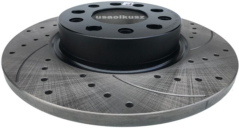 ATM Tylna WIERCONA nacinana tarcza hamulcowa BLACK Jeep Renegade 0376S