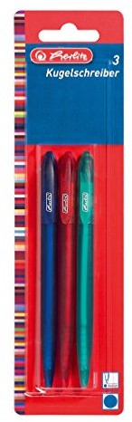 Herlitz 10314979 ball point Pen Frosted, 3 sztuki 4008110166063