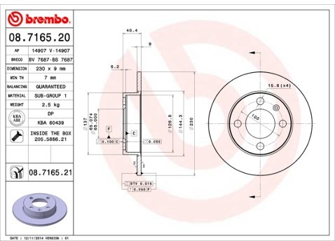 BREMBO 08.7165.21 08.7165.21
