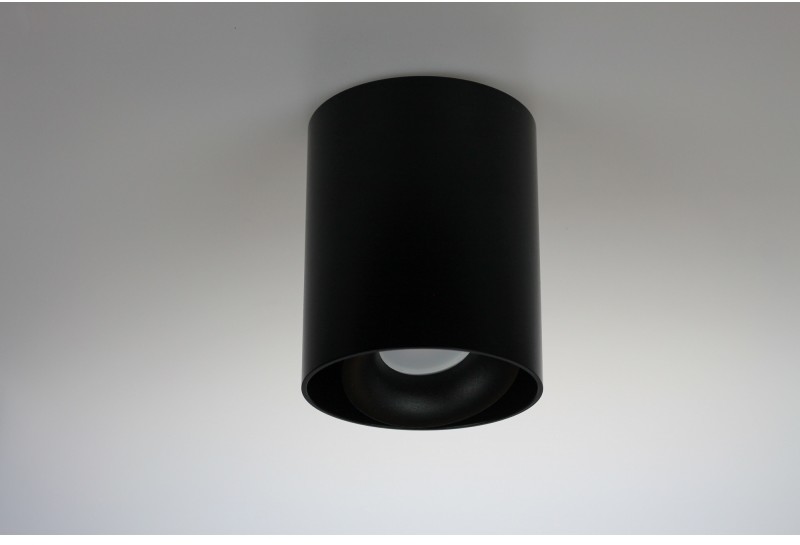 Light&More LM P 818/1 BK TUBA PLAFON NOWOCZESNA LAMPA SUFITOWA OPRAWA NATYNKOWA CZARNY PAR16 GU10 LED LM P 818/1 BK TUBA