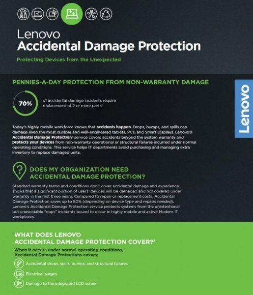 Lenovo Gwarancja Warranty 3Y Accidental Damage Protection 5PS0Y74105