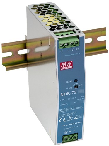 PULSAR NDR 12V/75W/6.3A zasilacz na szynę DIN (PL_NDR-75-12)