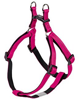 Nobby pies zastawa Soft Grip czerwona; długość 30-40 cm szerokość 1 cm, fuksja-czarny